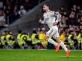 Dani Carvajal, en el Santiago Bernabéu durante esta temporada