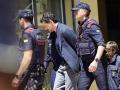 Jonathan Andic, hijo del fundador de Mango, Isak Andic, llegando a los juzgados de Martorell (Barcelona) para comparecer ante la jueza