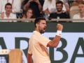 Novak Djokovic during Roland Garros
