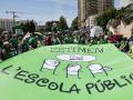 Imagen de la manifestación de docentes este miércoles en la ciudad de Valencia.