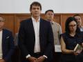 El hermano del presidente del gobierno David Sánchez, este jueves en la Audiencia de Badajoz