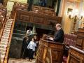 El defensor del pueblo, Ángel Gabilondo, durante una sesión plenaria, en el Congreso de los Diputados