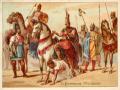 El rey Persa Sapor I usando al Emperador Romano Valeriano capturado como escabel