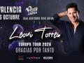 Cartel promocional del concierto de Leoni Torres en la sala Auditorio del Roig Arena, en Valencia