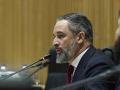 El presidente de Vox, Santiago Abascal, clausura las jornadas sobre libertad de expresión, en el Congreso