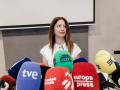 La exmilitante socialista Leire Díez durante una rueda de prensa