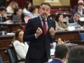 El conseller de vivienda, Territorio y Movilidad, José Luis Mateo, durante una sesión de control al Govern balear, a 20 de mayo de 2025