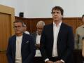 David Sánchez y Miguel Ángel Gallardo en la Audiencia de Badajoz
