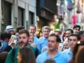 El presidente nacional del PP, Alberto Núñez Feijóo, en las calles de Toledo el día previo al Corpus Christi