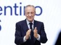 MADRID, 08/06/2026.- Florentino Pérez ha sido reelegido como presidente del Real Madrid, tras superar en las elecciones al otro candidato, Enrique Riquelme, según anunció Real Madrid TV, antes de facilitar los resultados oficiales, este domingo en Madrid. EFE/Juanjo Martín