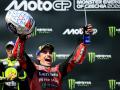 BRNO (Czech Republic), 21/06/2026.- Spanish MotoGP rider Marc Marquez of Ducati Lenovo Team celebrates on the podium after winning the Motorcycling Grand Prix of the Czech Republic at the Masaryk Circuit in Brno, Czech Republic, 21 June 2026. (Motociclismo, República Checa) EFE/EPA/MARTIN DIVISEK
