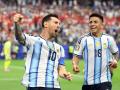 Leo Messi celebra su gol histórico ante Austria