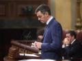El presidente del Gobierno, Pedro Sánchez, durante una sesión de control al Gobierno, en el Congreso