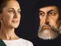 Claudia Sheinbaum contra Hernán Cortés
