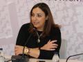 La alcaldesa de Palencia, Miriam Andrés, durante una rueda de prensa