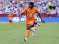 Yan diomande disputando un partido del Mundial