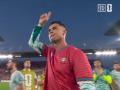 Cristiano en su homenaje a Diogo Jota tras la victoria de Portugal