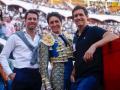 Andrés Roca Rey, junto a sus Fernando y Juan José, a quién está muy unido