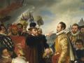 Felipe II, rey de España, reprende a Guillermo I, príncipe de Orange, en Vlissingen a su partida de los Países Bajos en 1559