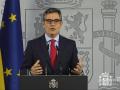 El ministro Félix Bolaños, durante su declaración en la Moncloa