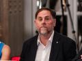 El presidente de ERC, Oriol Junqueras, durante la celebración de un acto informativo en el Hotel Mandarin Oriental Ritz