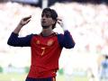 Ferran Torres celebra el gol de España en la final del Mundial