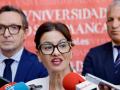La ministra de Juventud e Infancia, Sira Rego, en Salamanca donde ha firmado un convenio con la Universidad para la creación de la Cátedra Educación, Infancia y Juventud