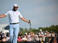 Spain's Jon Rahm reacts to a missed putt on the 15th green on day three of the 154th Open Golf championship at Royal Birkdale Golf Club near Southport in north-west England on July 18, 2026. (Photo by Ben STANSALL / AFP) / RESTRICTED TO EDITORIAL USE
