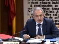 Zapatero, durante su declaración ante el Senado el pasado marzo