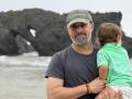 Santiago Abascal con su hijo