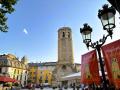 El campanario de Santa María en Puigcerdá, lo único que queda de la iglesia del mismo nombre