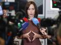 Imagen de archivo de Diana Morant atendiendo a los medios en Valencia