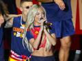 Ana Mena durante su actuación en la celebración de la selección española tras ganar el Mundial