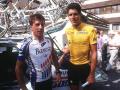 Perico Delgado y Miguel Indurain, en el Tour de Francia de 1991