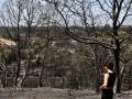Vista del incendio forestal en Rábano de Aliste (Zamora)