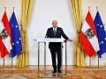 Christian Stocker, canciller austriaco, durante una rueda de prensa