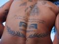 La espalda llena de tatuajes de Ferran Torres