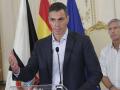 Pedro Sánchez durante su comparecencia en Ceuta