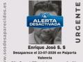 Imagen del cartel retirando la alerta por desaparición de Enrique José en Paiporta (Valencia).