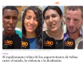 Captura de la prensa marroquí sobre la avalancha migratoria en Ceuta