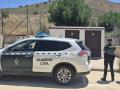 Vehículo y de la Guardia Civil y un agente.
