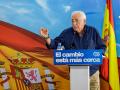 El presidente de Melilla, Juan José Imbroda (PP), en una rueda de prensa, este lunes en Melilla