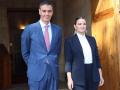 Pedro Sánchez y Marga Prohens en el Consolat de Mar la semana pasada en el Consolat de Mar