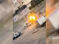 El momento en el que el dron ruso estalla contra el civil ucraniano