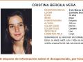 Cartel de desaparecida de Cristina Bergua, hace ya casi 30 años