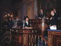 Fernando Suárez durante su jura ante las Cortes como ministro en 1975