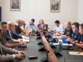 Reunión presidida por la concejal y alcaldesa de Valencia en funciones, Julia Climent