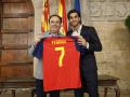 Ferran Torres junto al presidente de la Generalitat, Juanfran Pérez Llorca