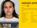 Andrea Sánchez, buscada por EUROPOL