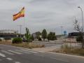 Vista de la bandera más grande de España, situada en el nuevo circuito Madring